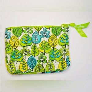 Vera Bradley quilted cosmetic bag in the "Limes Up" Pattern